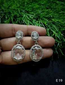 Pendientes de Estilo Clásico con Diamantes Americanos, Tradicionales y Elegantes, Plateados, para Regalos de Cumpleaños, Navidad y Bodas - Product Image 6