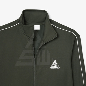 Sweat-shirts à capuche décontractés pour hommes avec fermeture éclair, logo personnalisé, haute qualité, respirant, écologique, tissu mélangé coton 300g - Product Image 5