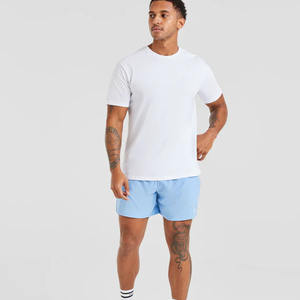 Vente en gros de shorts de musculation pour hommes avec logo personnalisé à séchage rapide confortables et solides pour la course active - Product Image 3