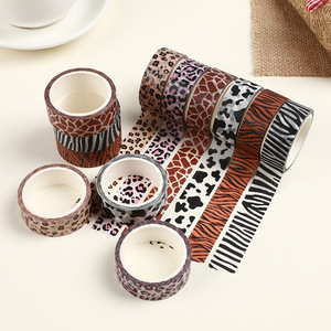 Động vật in sáng tạo DIY trang trí băng dính ngựa vằn <span class=keywords><strong>Leopard</strong></span> Tiger <span class=keywords><strong>Washi</strong></span> Băng bán buôn - Product Image 4