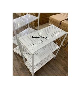 Handmade Wood And Iron Food Serving <b>Trolley</b> Customized Size And Shape Snacks Serving <b>Trolley</b> <b>With</b> Wheels - Product Image 6