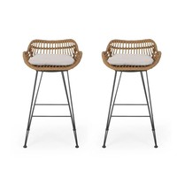 Le tabouret de bar évasé vente chaude tabouret de bar en bois et en métal brun or fini haut coussin en cuir blanc moderne avec dossier 2023