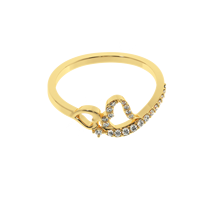 AJRETAIL 0.15ct Doğal Elmas Söz Yüzüğü 'Key My Heart' HI Renk VS-SI Berraklık Sarı Beyaz Altın IGI Sertifikalı Düğün Hediyesi