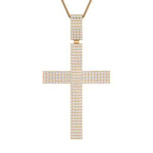 Venta al por mayor 14K oro real diamante colgante fino Rikhava diamantes colgante para boda compromiso moda colgantes encantos - Product Image 3