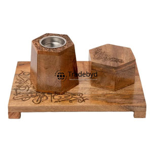 Tradebyd-Quemador Bakhoor de madera Premium con tapa fácil de levantar, perfecto para rituales de fragancia y decoración del hogar - Product Image 6