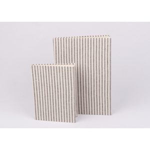 Cuaderno de tela estampada a rayas (B6 B5 A6 A7) - Encuadernación cosida, cuaderno de bocetos para uso escolar, diario con cubierta de PU y cuero - Product Image 4
