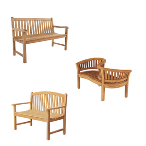 Banc de jardin anglais d'extérieur en bois de teck d'Indonésie de haute qualité avec meubles au design personnalisé pour les fêtes de mariage de jardin d'hôtel - Product Image 5