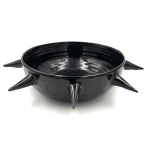 Plat de service et bol, vaisselle, bols de service, design artisanal, finition brute, design intérieur, matériau solide - Product Image 1