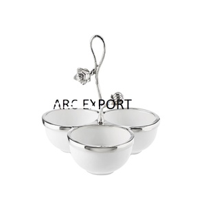 Luxury <b>White</b> Color With Unique New Designer Fancy Latest Stylish Modern Decor New Luxury <b>Serving</b> <b>Bowls</b> Supplies In Low Price - Product Image 1