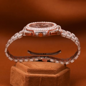 Personalizado Totalmente Iced Out Hip Hop VVS Clarity Moissanite Diamond Reloj de acero inoxidable para hombres Pass Diamond Tester - Product Image 5