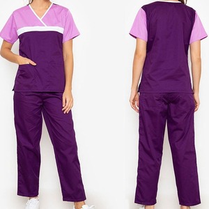 OEM Clínica Tops de manga corta Pantalones Jogger Médico Hospital Enfermería Scrub Uniformes Hombres Mujeres Enfermera Scrubs Set - Product Image 1