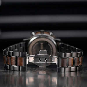 Antique Luxury <b>Men's</b> Quartz <b>Military</b> Wood <b>Watch</b> Retro Square Case Glass Dial Window Water-Resistant Analog Plastic Box Packaging - Product Image 5
