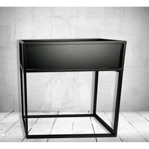 AK latón moderno al por mayor personalizado negro rectángulo Metal maceta con soporte para decoración interior hogar jardinería - Product Image 1
