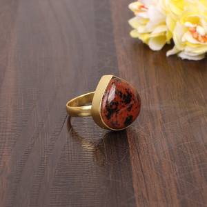 925 Sterling <b>Silver</b> Unique Design <b>Band</b> Handmade Engagement Party Ring with Red Jasper Pear Cabochon Fine <b>Silver</b> for <b>Wedding</b> Gift - Product Image 4