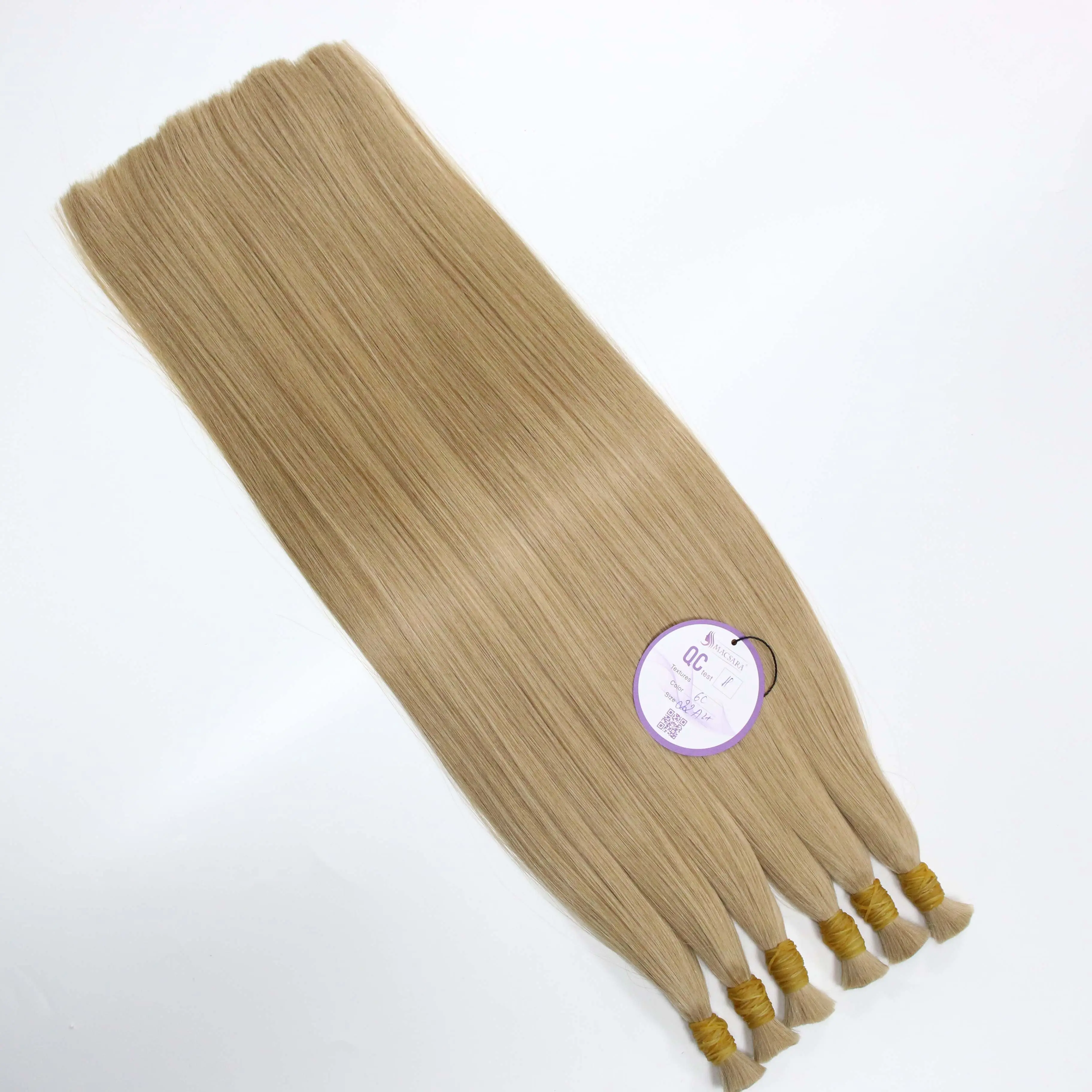 Raw hair bundles Vietnamese cuticle aligned hair wholesale luxury Coletas Pigtail bulk Vietnam Human Hair Extension