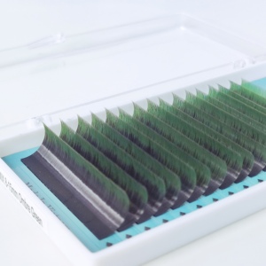 High Quality 16-Row Ombre Colored Individual Faux <b>Mink</b> Lashes Natural Long False <b>Eyelash</b> <b>Extensions</b> Tray Vietnam Box Packaging - Product Image 4