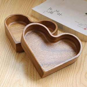Hot Selling Heart-Shaped Acacia Wood Serving Tray for Afternoon Tea Dessert Plate Food Table Storage of Bread Fruit Snacks - Product Image 6