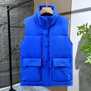 Gilet sans manches décontracté en toile imperméable pour homme avec logo personnalisé - Product Image 2