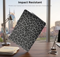 Housse pour MacBook en cuir PU imperméable Leopard pour MacBook Air Pro 13 14 15 16 pouces