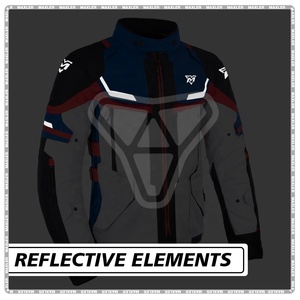 Veste de moto imperméable personnalisée en gros, veste textile réfléchissante pour moto, veste de moto coupe-vent, équipement de moto - Product Image 2
