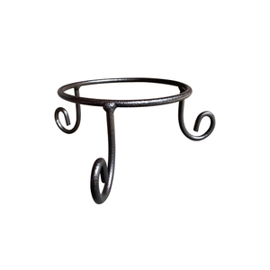 Présentoir de globe d'observation en métal intérieur/extérieur noir de haute qualité pour support de sphère de boules présentoir en fer forgé - Product Image 3