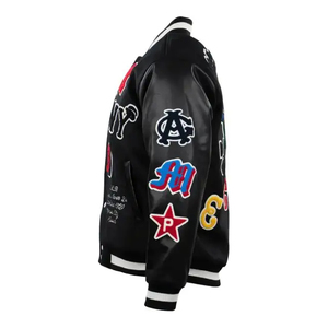 Wholesale Breathable Quick Dry Wool Liner Baseball <b>Jackets</b> <b>Long</b> Sleeve Embroidery Custom Letterman Oversize Varsity <b>Jacket</b> <b>Men</b> - Product Image 5