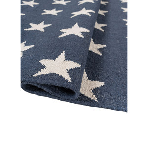 Indusbar Blue Flat Weaves Wool <b>Rug</b>-SDWR-11 Handmade Geometric Rectangle for Bedroom Living Room Hallway for Teens - Product Image 2