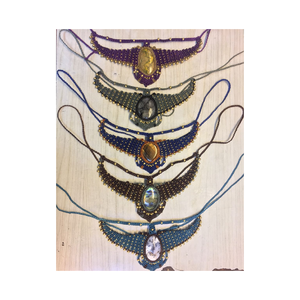 Collar de perro de macramé artesanal indio, diseño bohemio natural, fabricante de accesorios para mascotas - Product Image 1