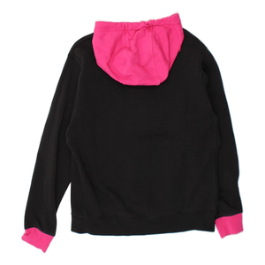 Women's Oversized Pink & Black Colorblock <b>Pullover</b> Hoodie <b>Jumper</b> Breathable Cotton Fleece <b>Pullover</b> Hooded Streetwear Top - Product Image 2
