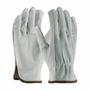 Gants de conduite fendus en cuir de vachette haute performance Logo personnalisable Jardinage industriel réfléchissant robuste respirant - Product Image 1