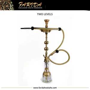 Mini Narguile Egipcia Tradicional Premium, Diseño Único, Latón Macizo, Farida de Dos Niveles, Grabado a Mano, Estilo Laca de Lujo, Shisha - Product Image 6