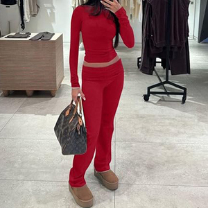 Conjunto Deportivo para Mujer al por Mayor OEM - Pantalones Deportivos Ligeros de Secado Rápido, Ecológicos, de Nailon/Algodón Estampado o Liso, de Manga Larga - Product Image 3