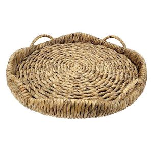 Meilleure vente jacinthe d'eau plateaux de service décoratifs maison nourriture plateau à manger décor durable en osier écologique pour la décoration de restaurant - Product Image 2