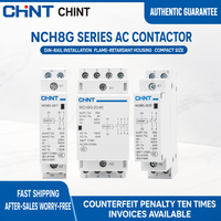 Contacteur AC modulaire CHINT NCH8G pour usage domestique, montage sur rail DIN 35 mm, 1P 2P 4P, 20A 25A 40A 63A, 230V 400V, contacteur silencieux