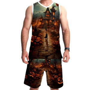 Vêtements de basket-ball pour hommes ensemble d'uniformes de sport Bsci Polyester bonne qualité Design unique imprimé vêtements de basket-ball grande taille - Product Image 1