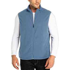 Chaleco de lana hecho a medida para exteriores para hombres con logotipo bordado sin mangas chaleco para acampar senderismo y trabajo - Product Image 1