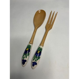 Serveur de salade en bois décoratif de meilleure qualité, outil de Serveur de salade en gros avec poignée blanche peinte à vendre, outils de cuisine - Product Image 4