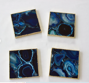 Best Quality Hot Sale Bulk Natural Blue Agate <b>Large</b> Square Coasters PERSONALIZED MOMENTS Christmas <b>Gift</b> - Product Image 5