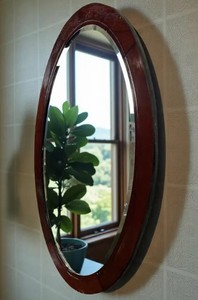 vintage <b>mirror</b> with <b>wooden</b> <b>frame</b> wall <b>mirror</b> - Product Image 4