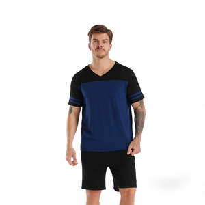 Été 2025 Hommes Twins Set 2 Piece Trending New Cotton/Polyester Brand Clothing 2 Piece Set Short- Sleeve Loose Plain - Product Image 2