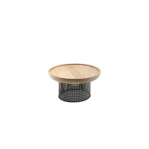 Plateau en bois en métal à base dorée Support de serveur de service de tasse et de gâteau de haute qualité pour les fêtes Utilisation de dessus de table Style moderne de qualité supérieure - Product Image 2