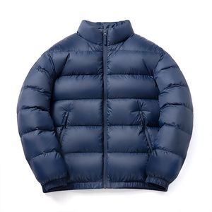 Veste en duvet d'oie personnalisée en gros pour hommes manteaux de créateur de mode en toile avec col montant - Product Image 1