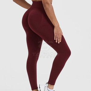 High Quality Women Yoga <b>Leggings</b> Solid <b>Pattern</b> Quick Dry Breathable Elastic Waist Customizable Fitness Wear Price - Product Image 6