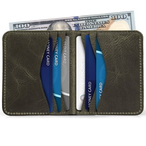 HPremium Handmade Genuine Leather <b>Card</b> <b>Holder</b> Slim Wallet With Burnished Edges Stylish Organizer For <b>Travel</b> HLC-0178 - Product Image 1