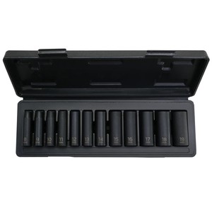 12-Piece 3/8" Drive 8-19mm Cr-<b>V</b> Hex Deep Impact Socket Set OEM Blow Case - Product Image 2