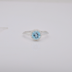 Hecho a mano 925 plata esterlina azul Topacio piedra preciosa anillo bisel ajuste joyería para mujer compromiso fiesta aniversario regalo Idea - Product Image 2