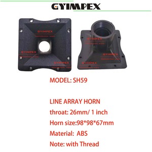 Diffuseur de son pour haut-parleur à guide d'ondes de type line array 98*98*67mm, cornet de diffusion avec filetage - Product Image 2