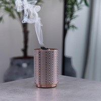 Meilleur vendeur, élégant brûleur d'encens de couleur cuivre, pour la décoration de la maison, design durable, parfait pour l'aromathérapie et les cadeaux
