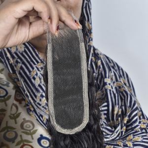 Cierre de cabello humano indio sin procesar 2*6 vendedores Máquina de cabello humano de doble trama No químico de cabello humano indio para la venta - Product Image 1