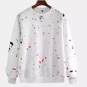 Coupe ample sweat surdimensionné hommes coton lourd pull à col rond Streetwear hiver chaud tenue décontractée - Product Image 1